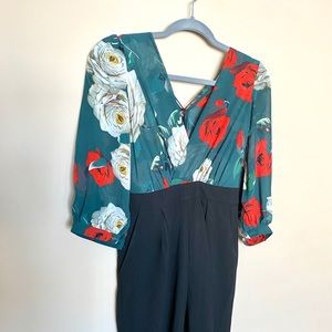 Green Floral Jumpsuit